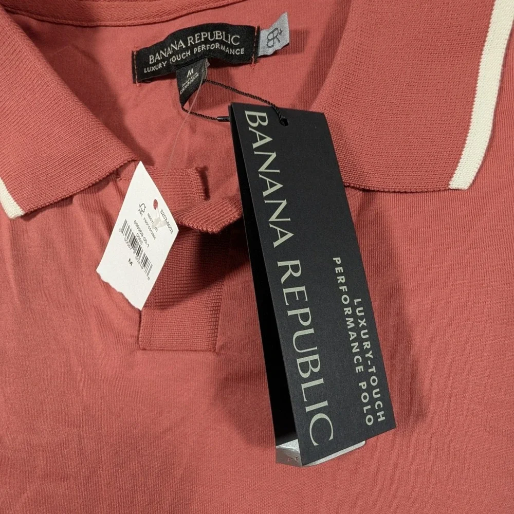 Banana Republic Luxury-Touch Performance Polo Mens Medium Short Sleeve Shirt